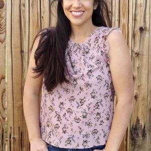 Calcinere Ruffle Floral Blouse